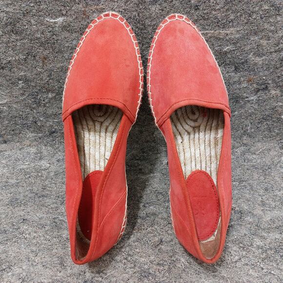 Frye Lee A Line Suede Espadrille Women's Size 9 Red Slip-On Flats Casual Summer - Picture 5 of 7